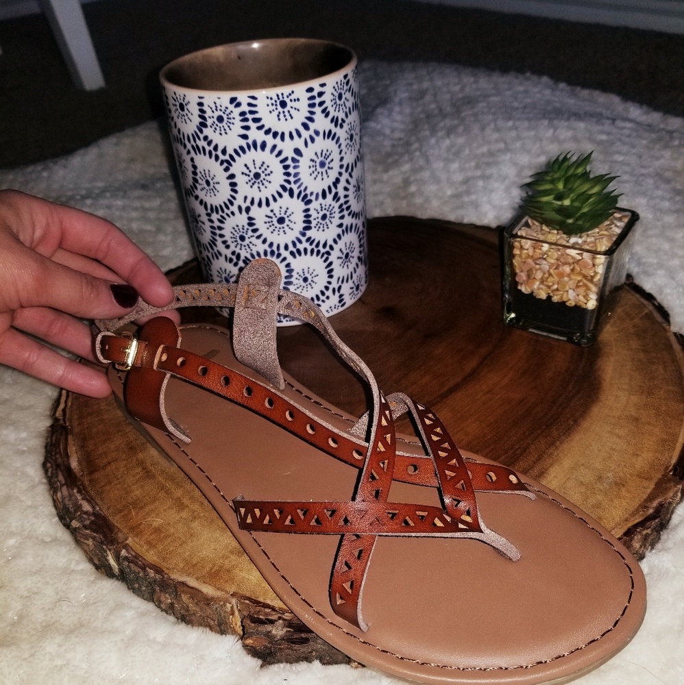 Women's Brown Strappy Sandals